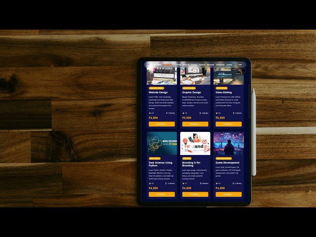 Complete Educational Website Project | Responsive UI | HTML CSS JavaScript | PHP MySQL
