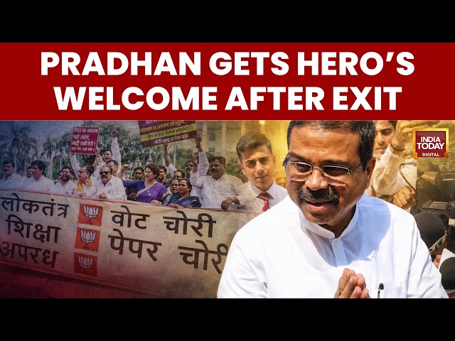 Dharmendra Pradhan Gets Hero's Welcome in Parliament as Opposition Protests