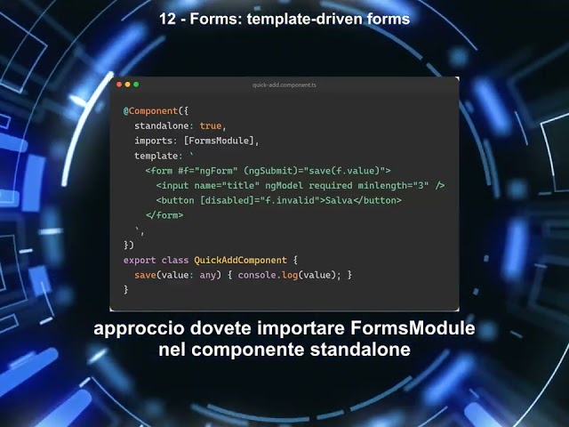 12 Forms template driven forms