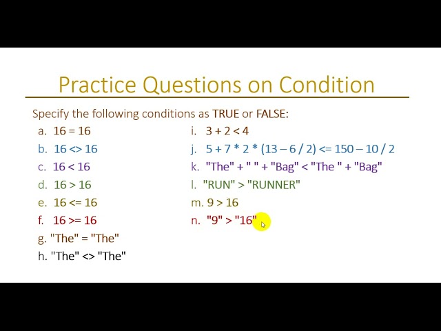 0026c Introduction to Basic Procedural Programming (Condition Questions-c)