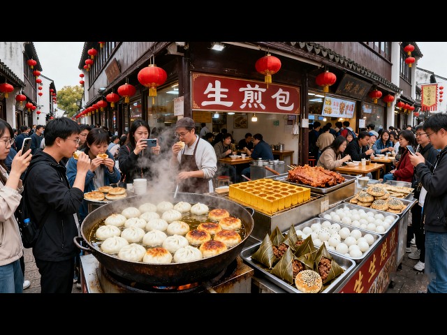 Suzhou's most popular morning market vs. the night market food street most loved by office workers!