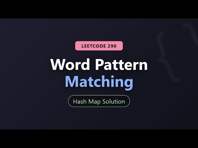 Word Pattern Matching - LeetCode 290 Explained (Python Solution)