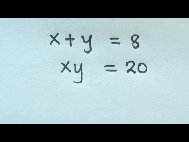Solve for x and y in this nice Algebra equation | Math Olympiad Mathematics