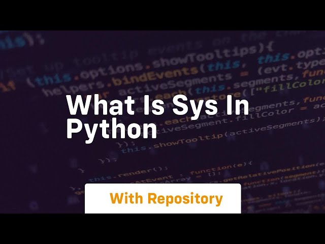 what is sys in python