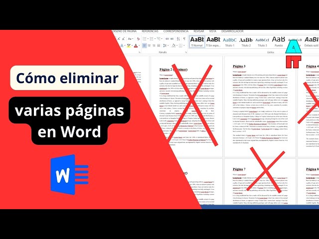 Cómo eliminar páginas de Word
