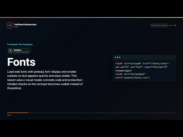 Fonts Explained | FullStack Masterclass Frontend Performance Course
