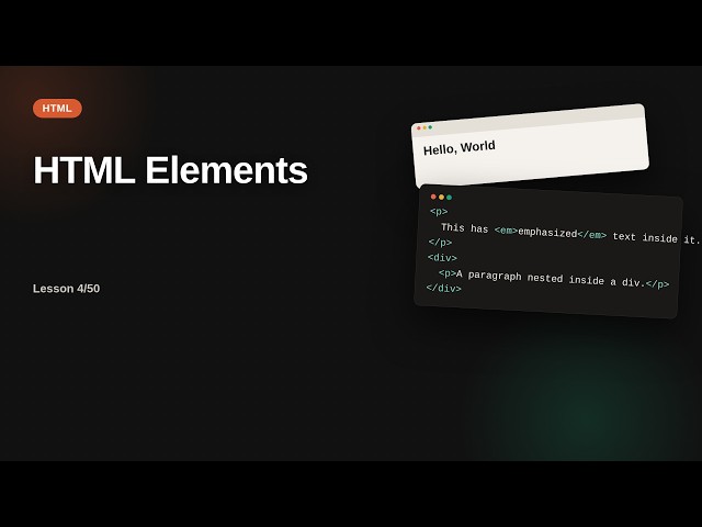 HTML Elements | HTML Tutorial for Beginners