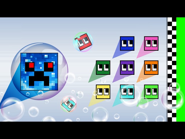 Squares vs Water Boss - Swim or Drown | Survival Square Race