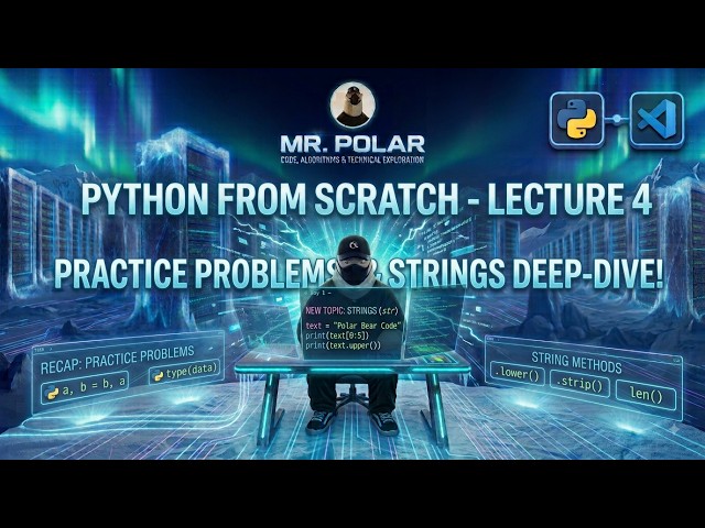 Python From Scratch - Lecture 4 | Practice Problems & Strings Detailed