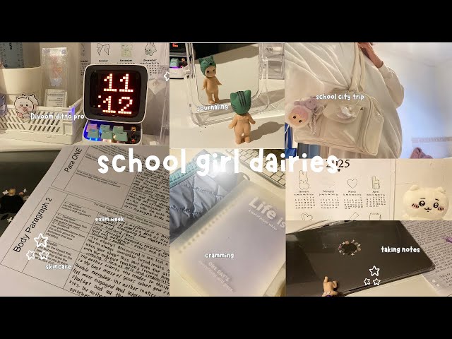 STUDY VLOG ep. 2 🐰🗒️ : last week of school, productive 24 hour study routine, what I eat in a week