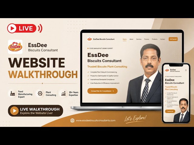 EssDee Biscuits Consultant | Website Walkthrough LIVE
