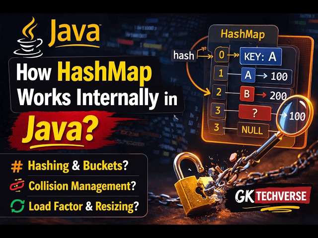 HashMap Internal Working in Java (Step-by-Step)  | Beginner to Advanced | GK TechVerse