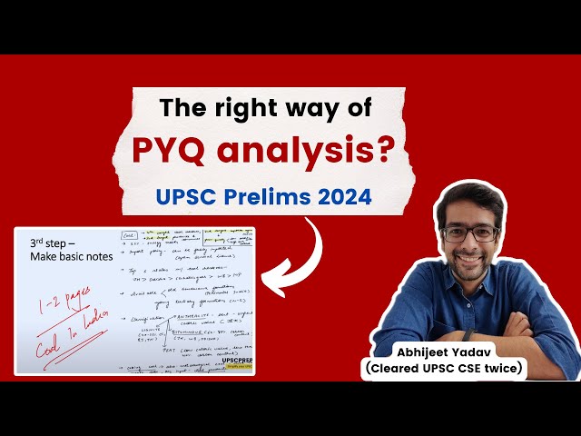 How to Analyse PYQs for UPSC Prelims 2024 | A Step by Step Guide