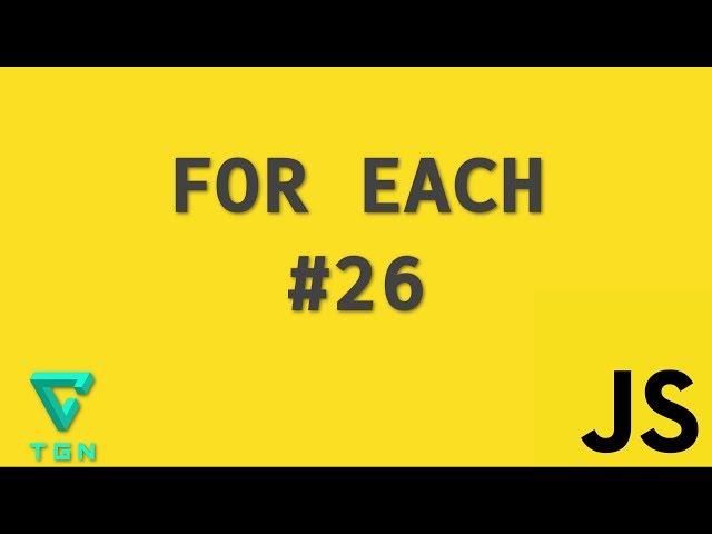 Curso de JavaScript -Metodo  For each