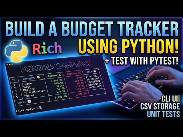 How To Build A Personal Budget Tracker In Python