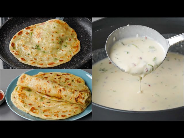 Liquid Dough Chilli Garlic Paratha | No Knead, No Rolling | Chilli Garlic Paratha | N'Oven Foods
