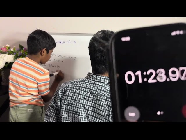 Math competition between Son and Father. Can you guess the winner?