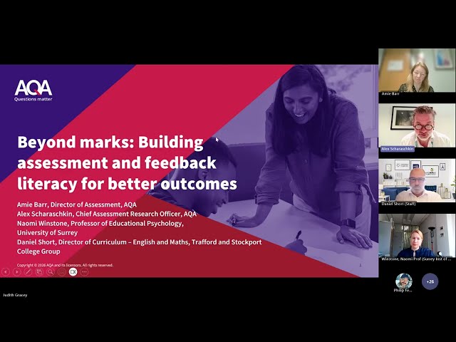 Beyond Marks Building Assessment and Feedback Literacy for Better Outcomes - Webinar