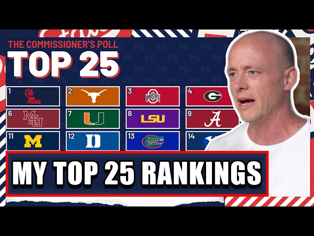 Commissioner's Poll Week 4 - Josh Pate's Top 25 Rankings