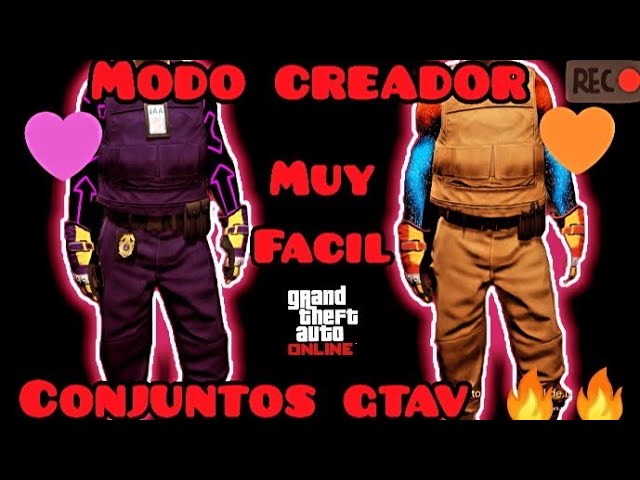 CONJUNTOS MODO CREADOR GTAV FULL MOD OUTFITS FULL  MODDED SIN PROGRAMAS PARA GTAV CONJUNTOS GTAV