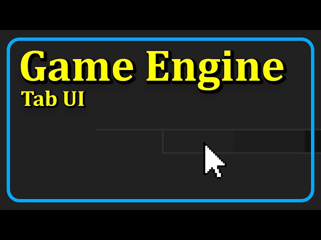 Programming a UI from scratch: Tabs (no libraries)
