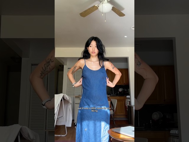 how to alter a dress (to fit your body better) #sewingtutorial #thriftflip