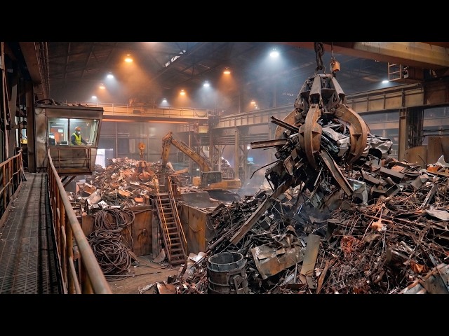 Mega Steel Factory in Korea! Turning Scrap into Giant H Beams