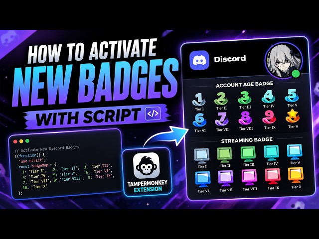 🚀 HOW TO ACTIVATE THE NEW DISCORD BADGES WITH A SCRIPT!  (FULL GUIDE)