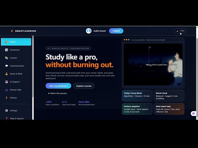 Students peers-Smart Learning Platform #AI #ML#ComputerVision#MERN #NLP#LearningPlatform