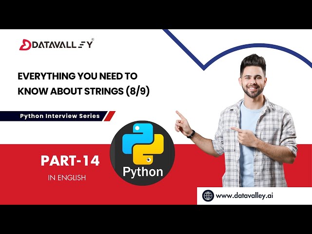 Python Interview Series | Part 14 | Master String Slicing, Length & Methods in Python| Datavalley.ai