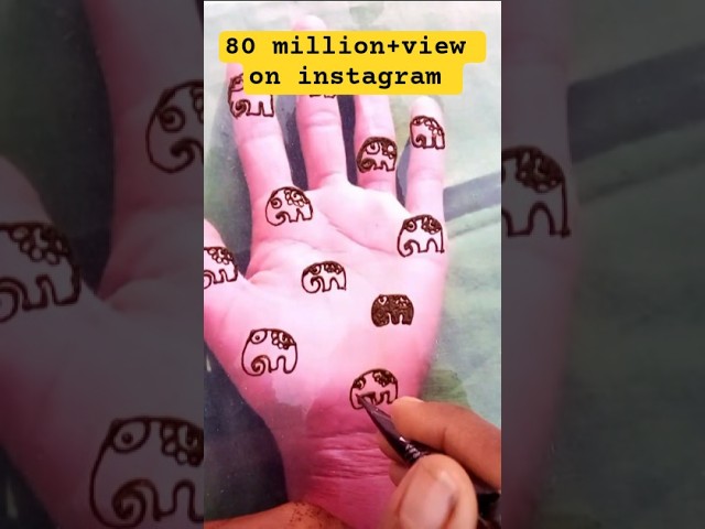 मिनी हाथियों की देसी मेहंदी डिजाइन #रील्स #इंस्टावायरल मेहंदी  #mehndi #henna