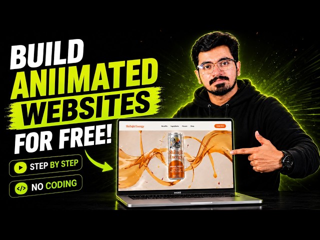 Build Animated Websites with AI for FREE 🤯 | No Coding Step-by-Step Tutorial (2026)