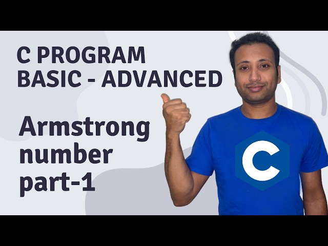 C Program English Tutorial 73 : Check Armstrong number