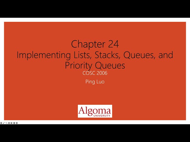 Chapter 24 - Implementing Lists, Stacks, Queues, and Priority Queues