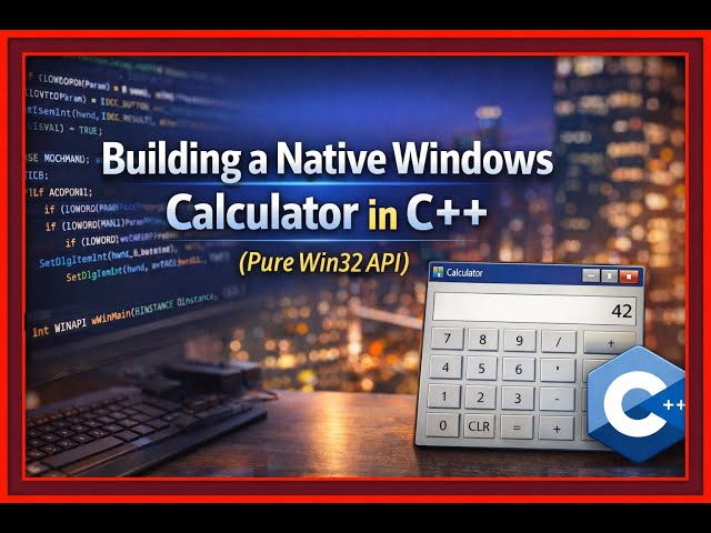 Building a Native Windows Calculator in C++ (Pure Win32 API) | Software Coding Tutorials Channel