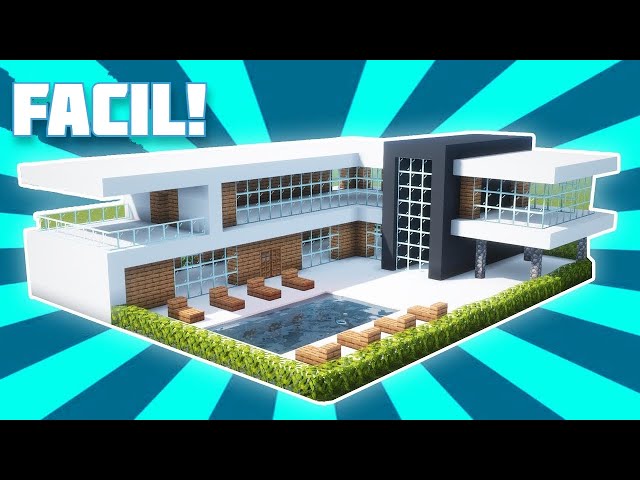 ✔ Como hacer una MANSION MODERNA en Minecraft para Survival (Tutorial)