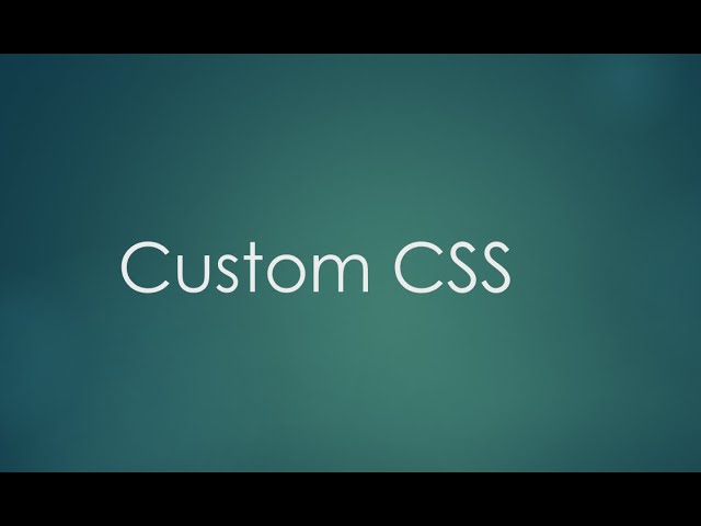 Adding custom CSS to element