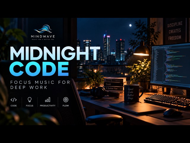 MIDNIGHT CODE - Focus Music for Deep Work, Coding & Productivity | Ambient Instrumental