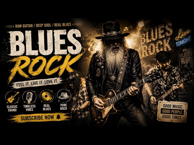 Best Blues Rock Playlist 70s 80s – Timeless Guitar Classics Live