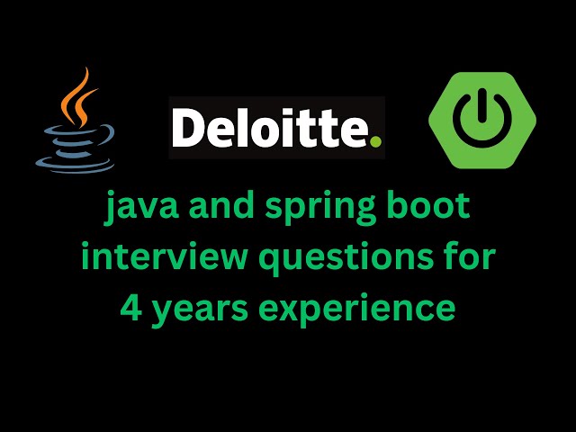 java and spring boot interview questions for 4 years experience