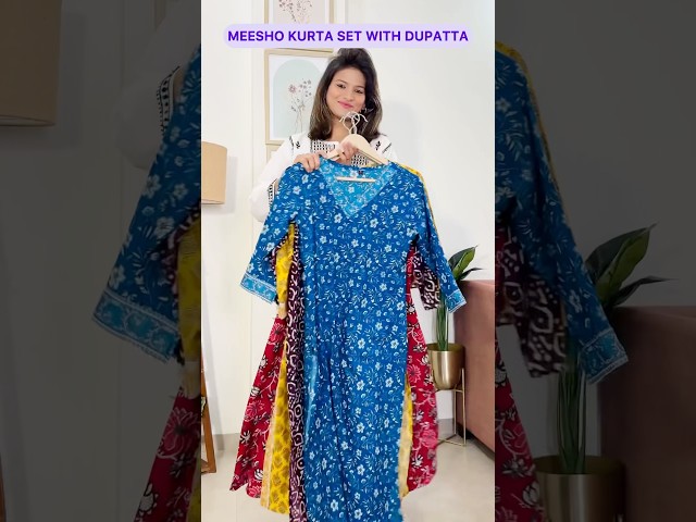 Meesho Latest 2025 Kurti Pant Dupatta Haul l Meesho Cotton Kurta set Haul #meesho #kurtaset #2025