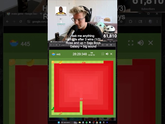 Most satisfying snake game win