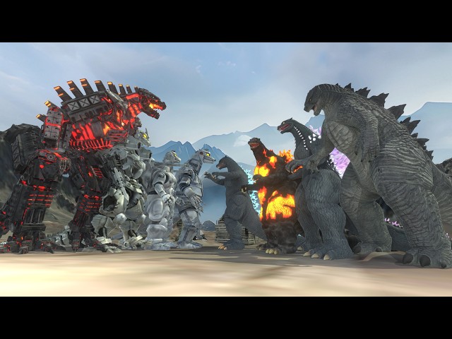 Evolution of Godzilla vs Evolution of Mechagodzilla. The way to victory of Godzilla