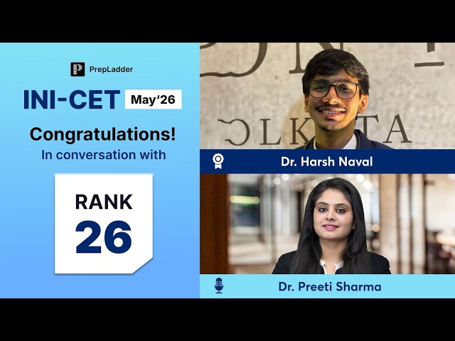 🔥 AIR 26 INI-CET May'26 Strategy & Success Story | Dr. Harshwith Dr. Preeti