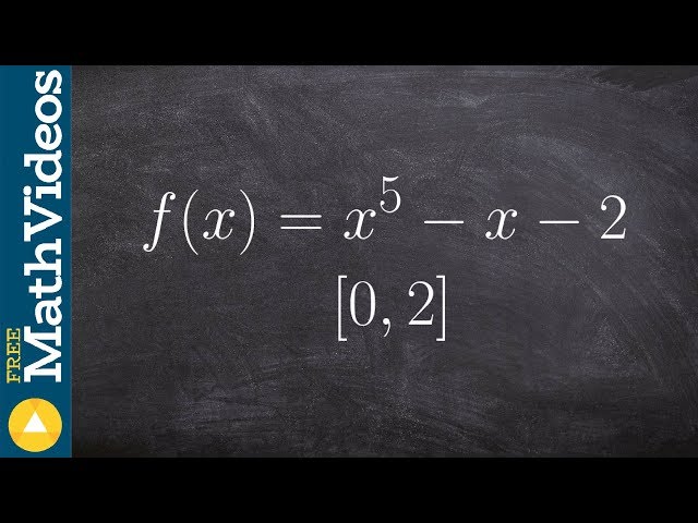 How to show that a solution exists to a functions using IVT