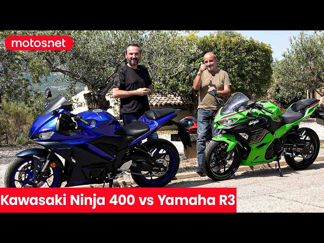 🏍️ Kawasaki Ninja 400 🆚 Yamaha R3 2023 / Comparativa / Carnet A2 / Review 4K / motos.net