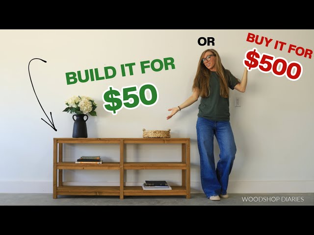 How to Build an Easy Console Table for 90% Less Than Buying One
