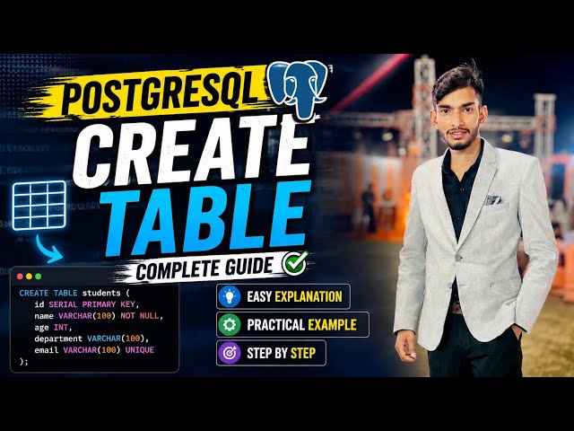 How to Create a Table in PostgreSQL? | Complete SQL Tutorial