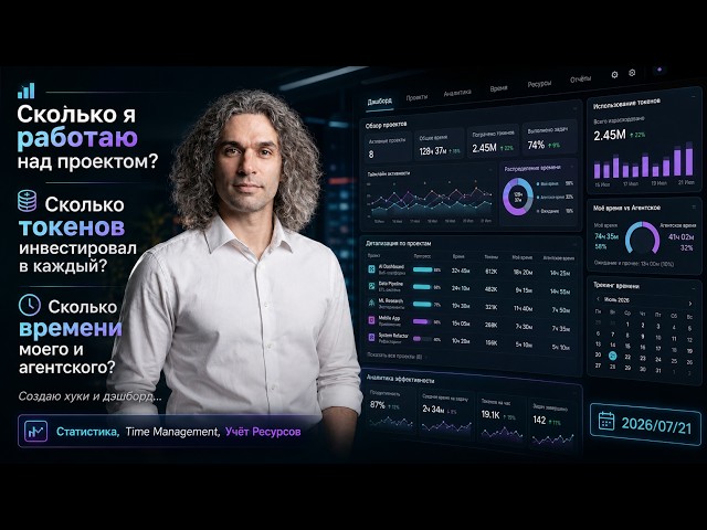 Тайм-менеджмент вайб-кодинга: время и токены на каждый проект, хуки и дашборд Claude Code