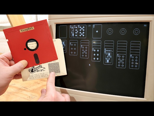3KB MS-DOS Solitaire game can load from a QR code! TinySol